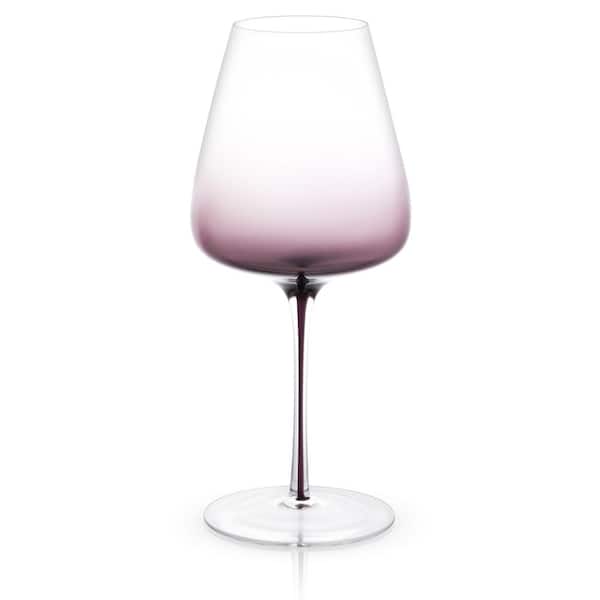 JoyJolt Elle Fluted Cylinder Red Wine Glass - 17.5 oz - Set of 2