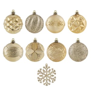 101 Count Gold Shatterproof Ornaments