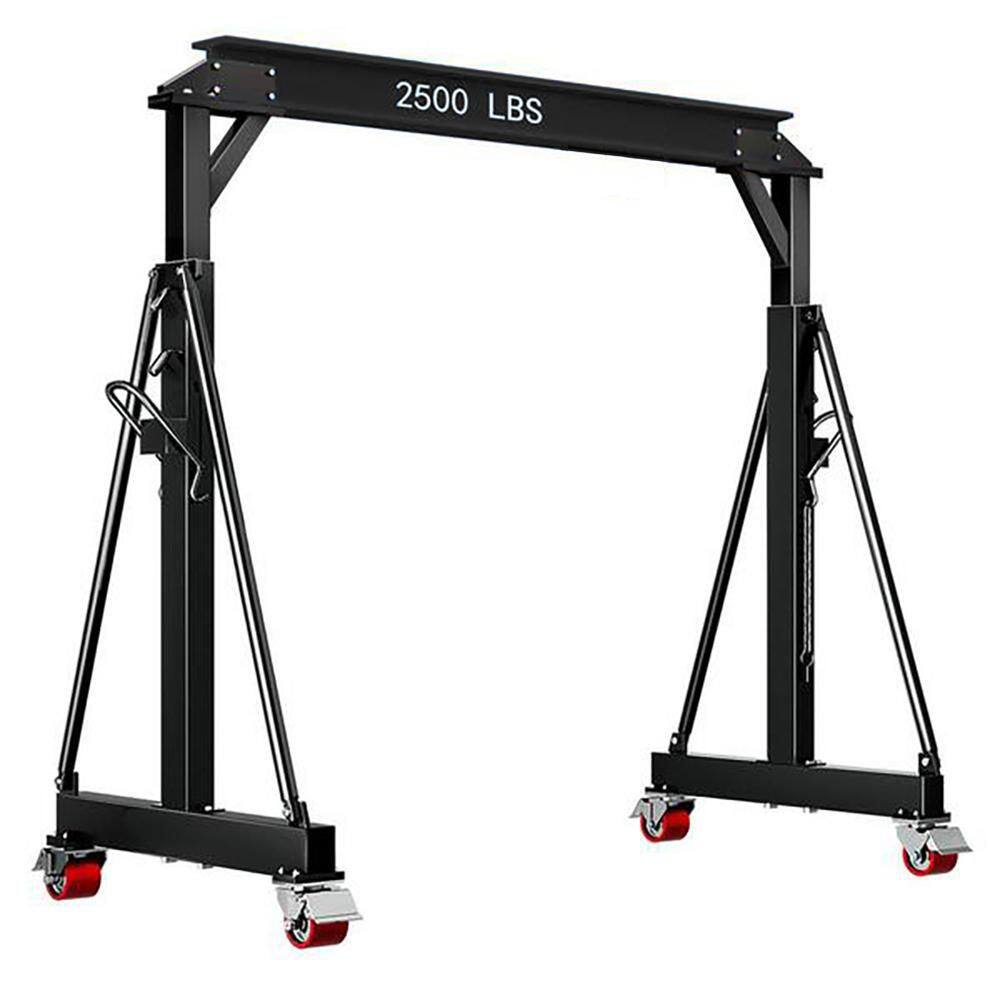 1 Ton Portable Gantry Crane Adjustable Height and Width, Heavy-Duty Shop Lift Hoist with 2 Ton Manual Trolley Black price history on PriceWatchPro