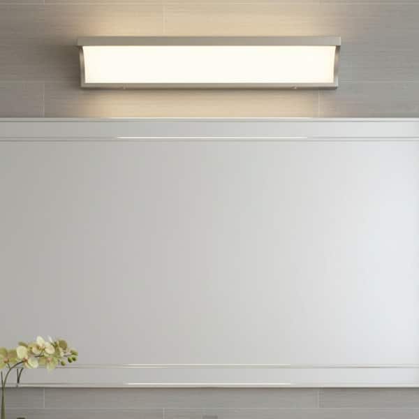 24 in. Brushed Nickel LED Vanity Light Bar for Bathroom Mirror Makeup Room, 3CCT Dimmable Wall Fixture