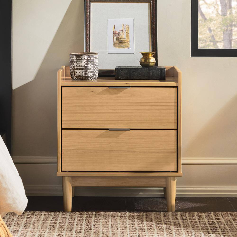 Pine nightstand with drawers discount