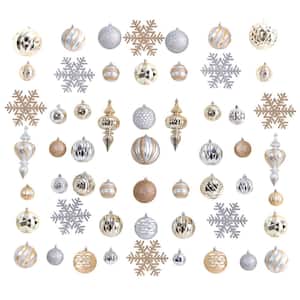 Holiday Deluxe 3.5 in. Multicolor Shatterproof Assorted Ornaments (81-Pack)