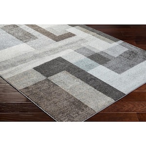 Hyde Park Gray/Blue Geometric 8 ft. x 10 ft. Indoor Area Rug