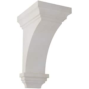 7 in. x 14 in. x 7-3/4 in. Chalk Dust White Jumbo Jefferson Wood Vintage Decor Corbel