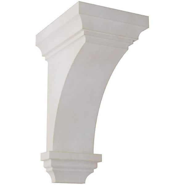 Ekena Millwork 7 in. x 14 in. x 7-3/4 in. Chalk Dust White Jumbo Jefferson Wood Vintage Decor Corbel