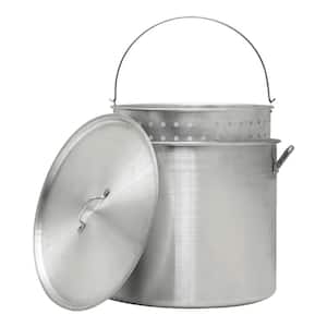 42 Qt. Aluminum Pot with Strainer Basket
