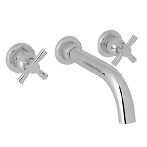 Holborn 2-Handle Wall Mounted Roman Tub Faucet in. Polished Chrome