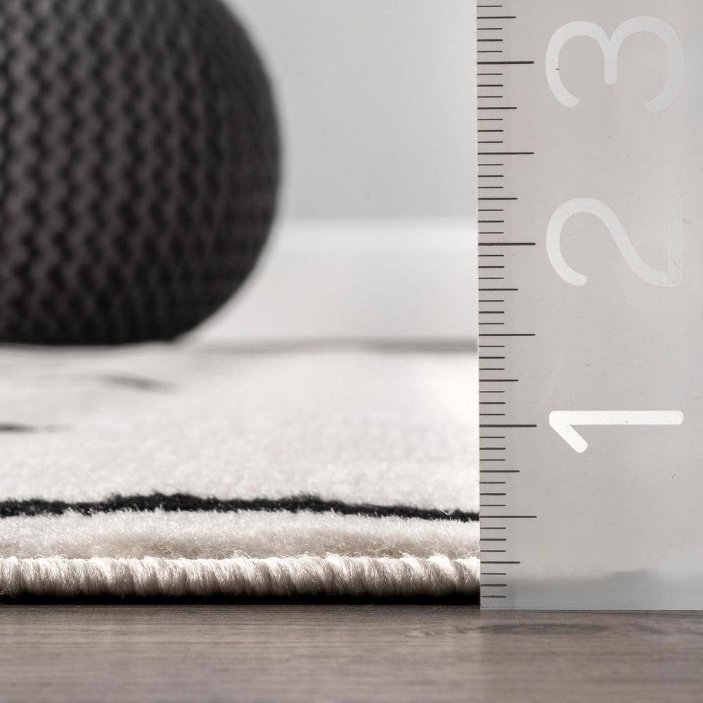 Gray Rectangular Stain-Resistant Synthetic Area Rug