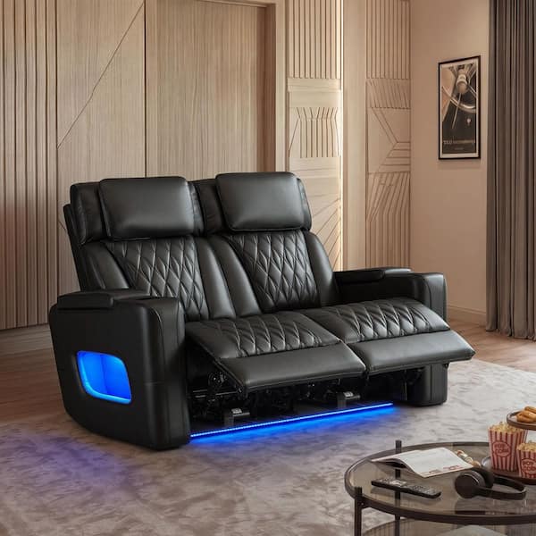 Polibi 103 in. Square Arm Chenille L-Shaped Sofa with Ottoman in
