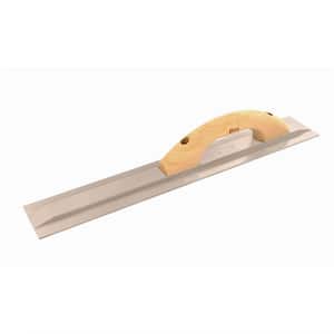 20 in. x 3-1/8 in. Square End Magnesium Float with Wood Handle