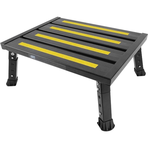 1.58 ft x 1.29 ft. Aluminum Heavy duty Work Platform Step Stool with Non-Slip Rubber Feet, Supports Up to 1 000 lb.