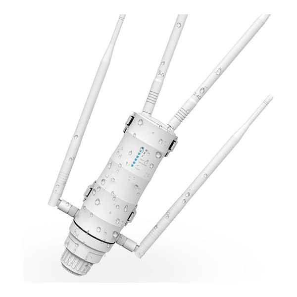 Outdoor WiFi Range Extender Dual Band 2.4/5GHz Weatherproof High Power Signal Booster with POE Multi-Mode Functionality