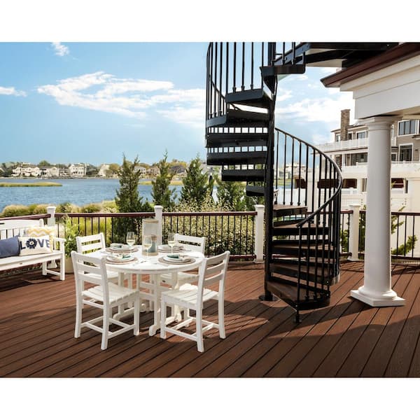 Monterey Bay 48 in. Classic White Round Patio Dining Table