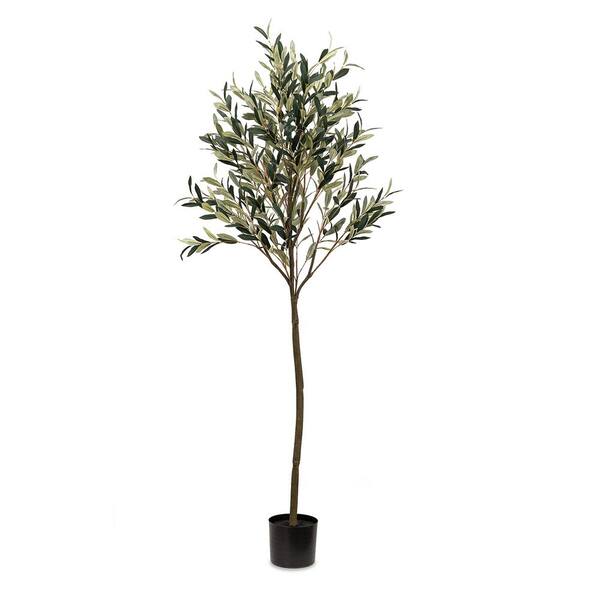 Botanical 6 ft. Green Artificial Olive Tree in Pot L2140 The Home Depot