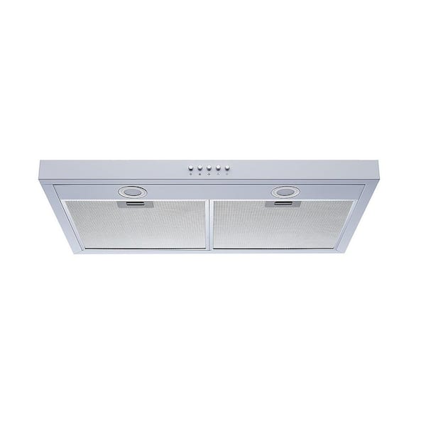 Winflo 30 in. 300 CFM Convertible Under Cabinet Range Hood in White ...