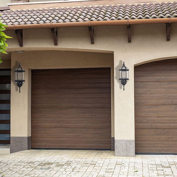 Wentworth 1-Light Large Black Outdoor Wall Light Fixture with Clear Glass