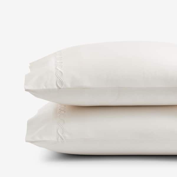 The Company Store Legends Luxury Marcella Cream Egyptian Cotton Sateen King Pillowcase (Set of 2)