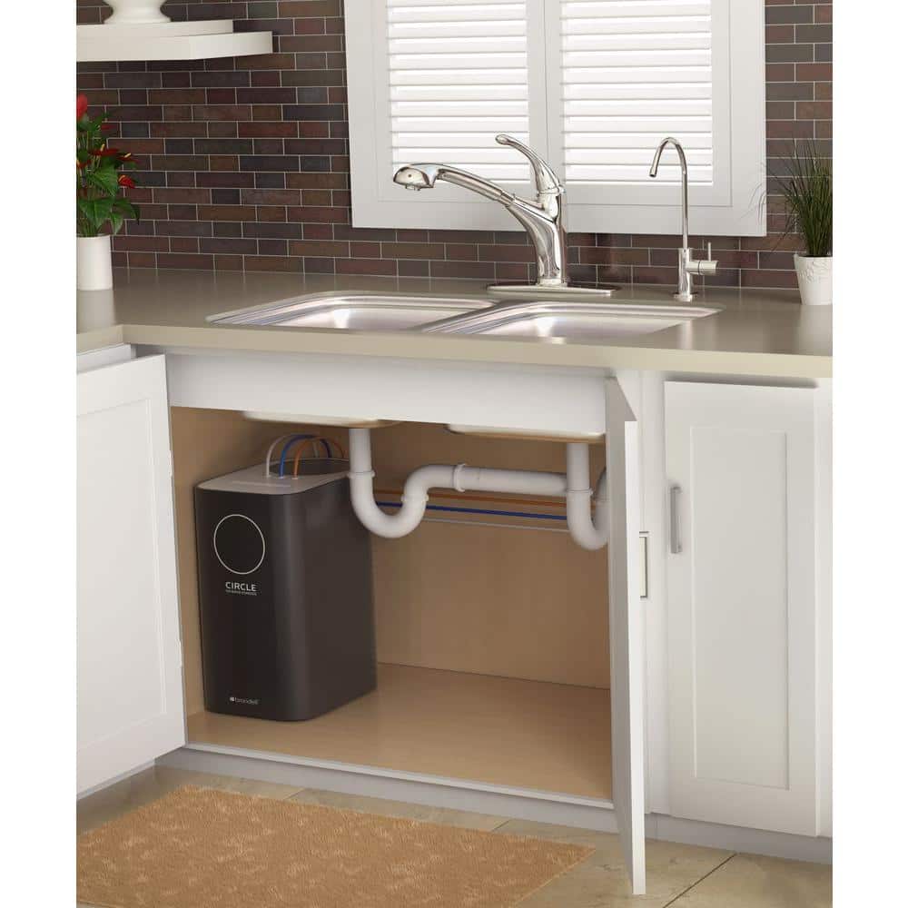 Black Reverse Osmosis Water Filtration System with Chrome Faucet