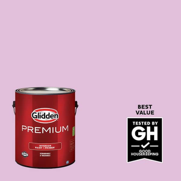 Glidden Premium 1 gal. PPG1251-4 Pink Peony Flat Interior Paint