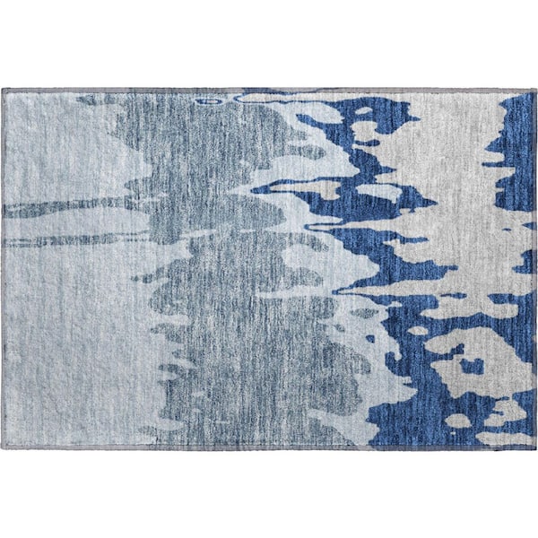 Addison Rugs Mayfield Premium Machine Washable Abstract AMF961 Sky 1 ft. 8 in. x 2 ft. 6 in. Area Rug