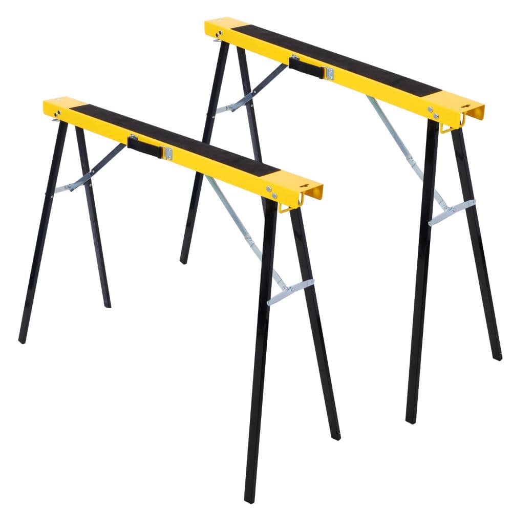 2-Pack Folding Saw Horses, Heavy Duty Steel, Fast Open, Portable, Garage & Workshop Use price history on PriceWatchPro