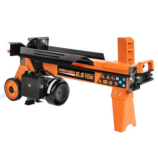 6.5 Ton Electric Wood Splitter Hydraulic Ram Firewood Splitting Machine Horizontal Log Splitter with Wheels