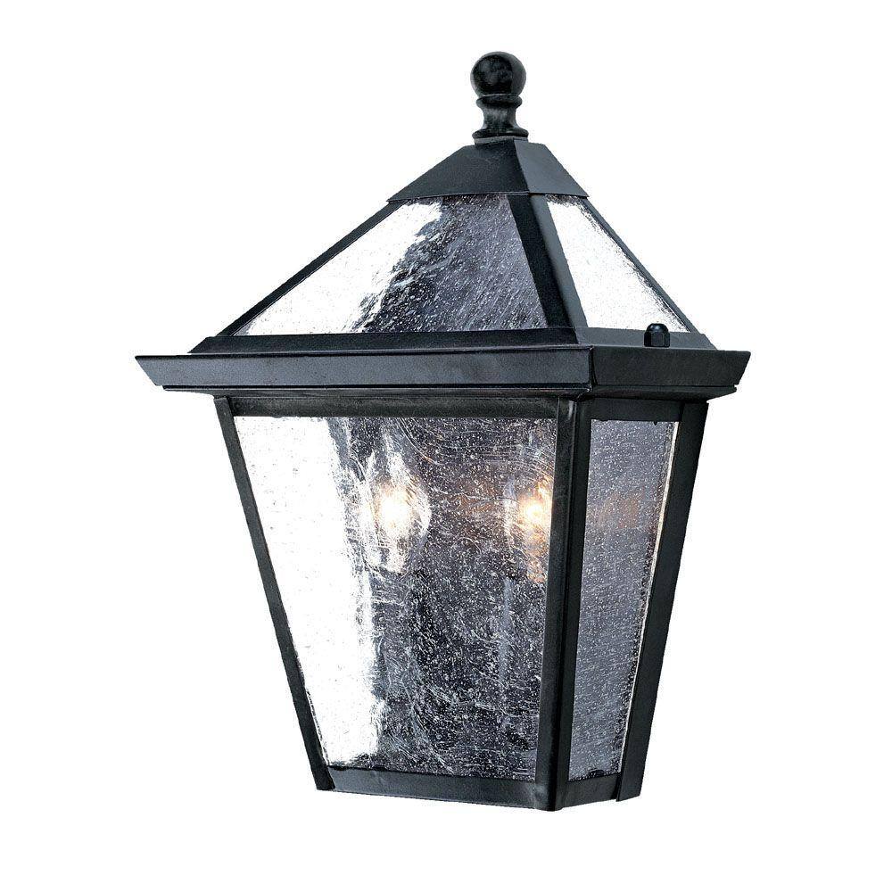 Acclaim Lighting Bay Street Collection 2-Light Matte Black Outdoor Wall ...