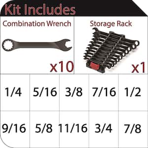 Universal SAE Combination Wrench (10-Piece)