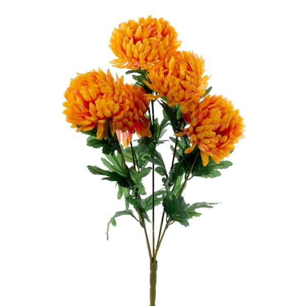 Vickerman 23 in. Sunrise Gold Artificial Mum Bush Floral Arrangement