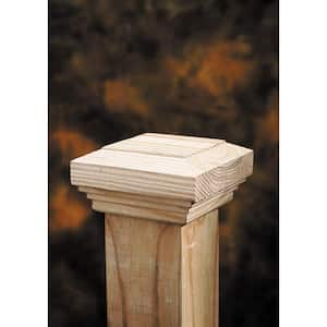 4 in. x 4 in. Wood Flat Fancy Post Cap (6-Pack)