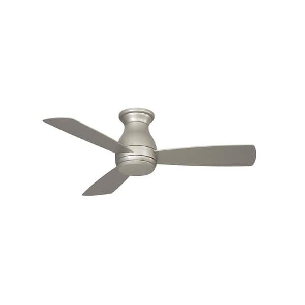 Hugh 44 in. Integrated LED Indoor/Outdoor Brushed Nickel Ceiling Fan with Light Kit and Remote Control