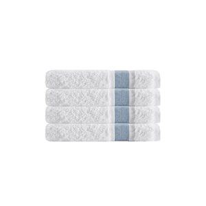 Unique 4-Pieces Blue Turkish Cotton Hand Towels