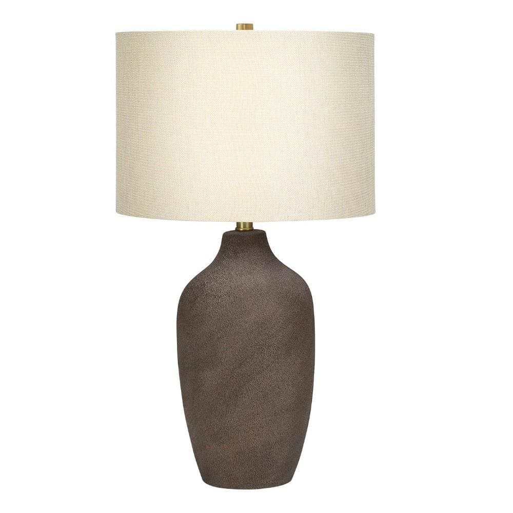 26.75 in.H Gray Ceramic Base Urn Bedside Table Lamp w/ Beige Fabric Shade, No Bulbs Included price history on PriceWatchPro