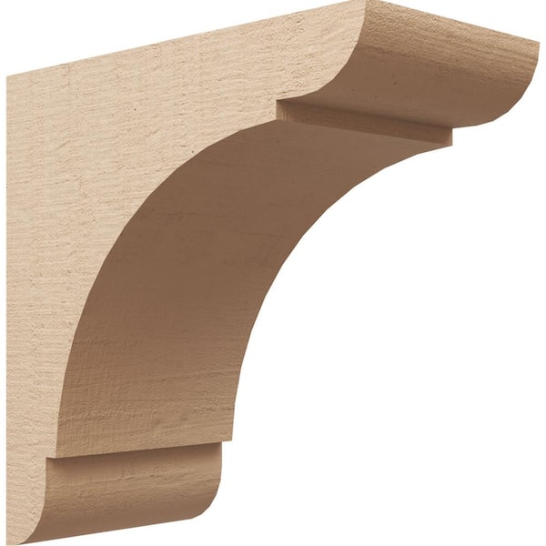 Ekena Millwork Classic Series 1 11 in. x 22 in. x 22 in. Olympic Rough Cedar Woodgrain Timberthane Polyurethane Corbel in Primed Tan
