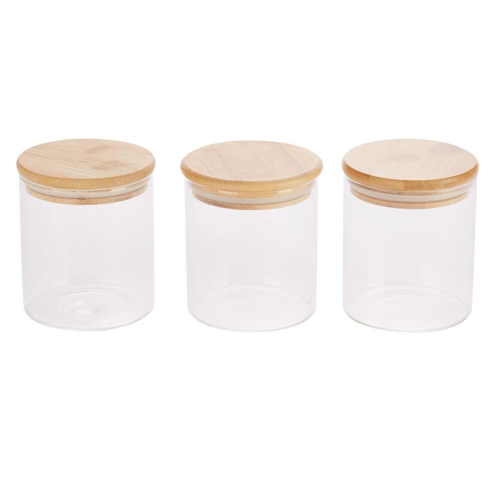3-Piece Borosilicate Glass Food Storage Container Set