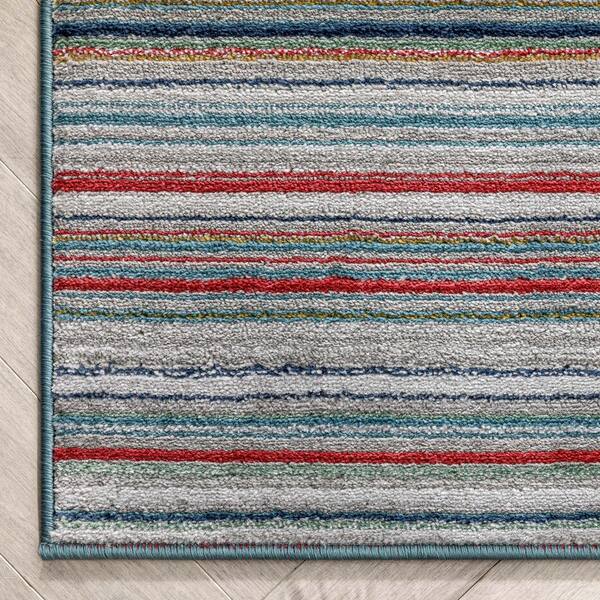 Well Woven Tulsa2 Nampa Green Blue 9 Ft, 9×12 Area Rug Contemporary