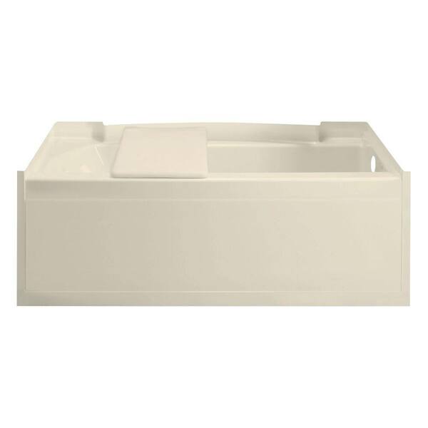 Unbranded Accord 5 ft. Right Drain Soaking Tub in Almond-DISCONTINUED