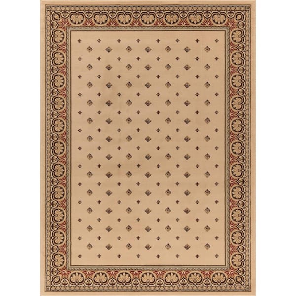 Concord Global Trading Ankara Pin Dot Ivory 3 ft. x 4 ft. Area Rug