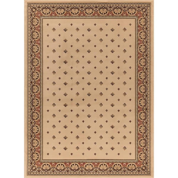Concord Global Trading Ankara Pin Dot Ivory 4 ft. x 5 ft. Area Rug