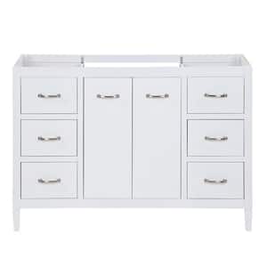 Marrett 48 in. W x 19 in. D x 34 in. H Bath Vanity Cabinet without Top in White