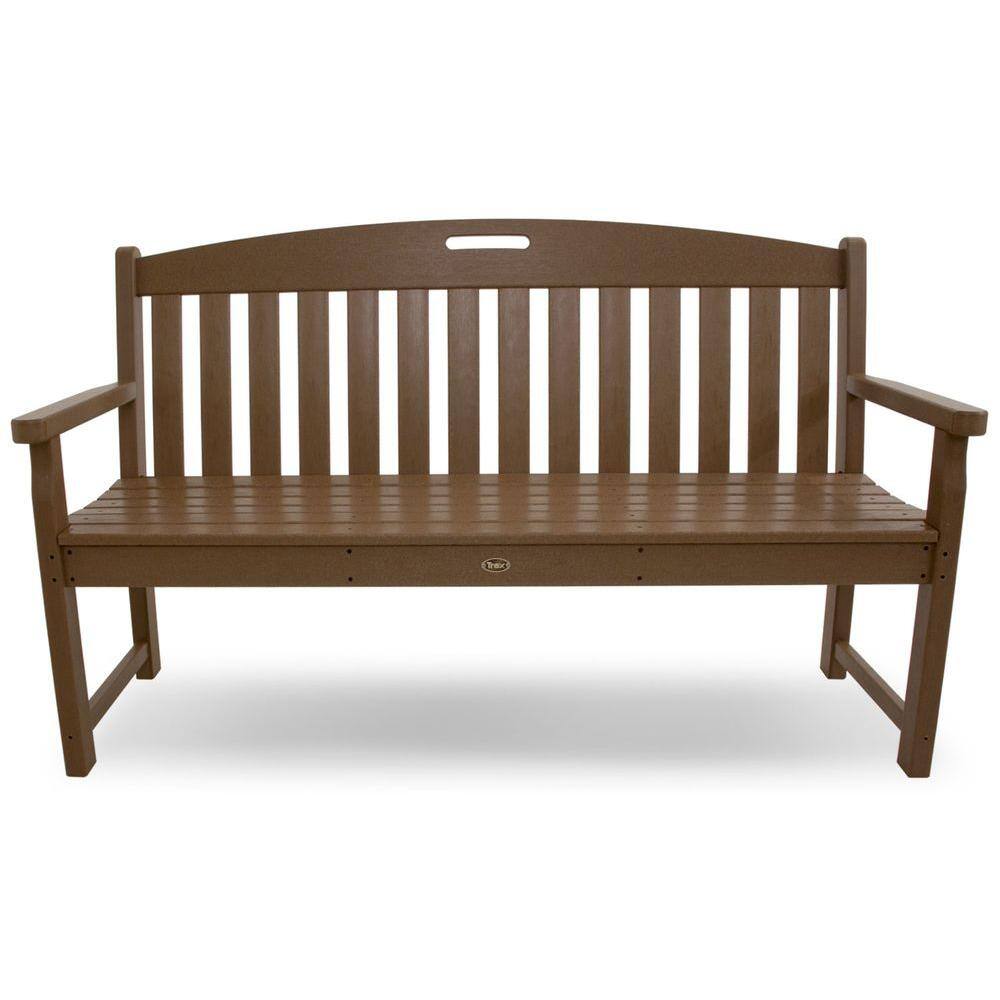 Tree House Brown 60-Inch Recycled Plastic Outdoor Bench