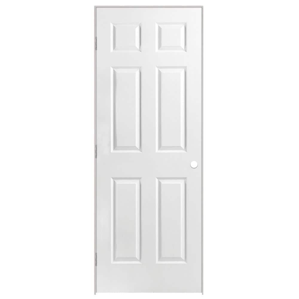 Masonite 32 in. x 80 in. 6 Panel Right-Handed Primed Composite