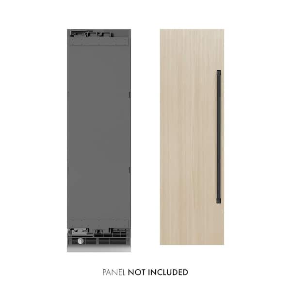 24 in. 12.4 cu. ft. Upright Column Freezer with Panel Ready Door, Graphite Gray Interior, and Matte Black Accents