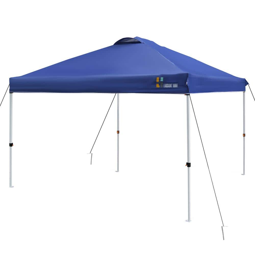 10 ft. x 10 ft. Blue Portable Folding Instant Canopy Tent with Roller Bag f