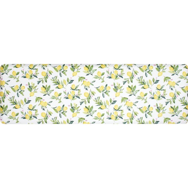 FloorPops 20 in. x 60 in. Yellow Limon Indoor Anti-Fatigue Comfort Long Mat