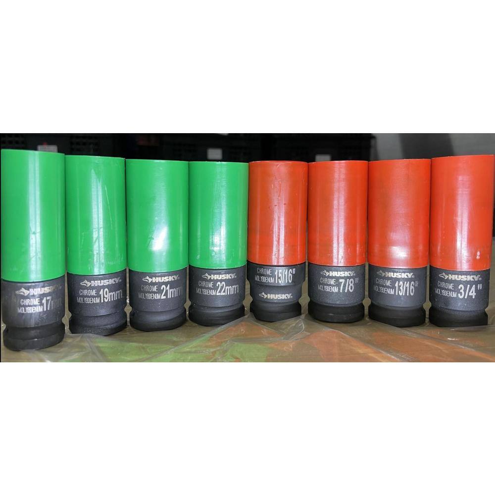 1/2 in. Drive Deep SAE and Metric Wheel Protector Lug Nut Impact Socket Set