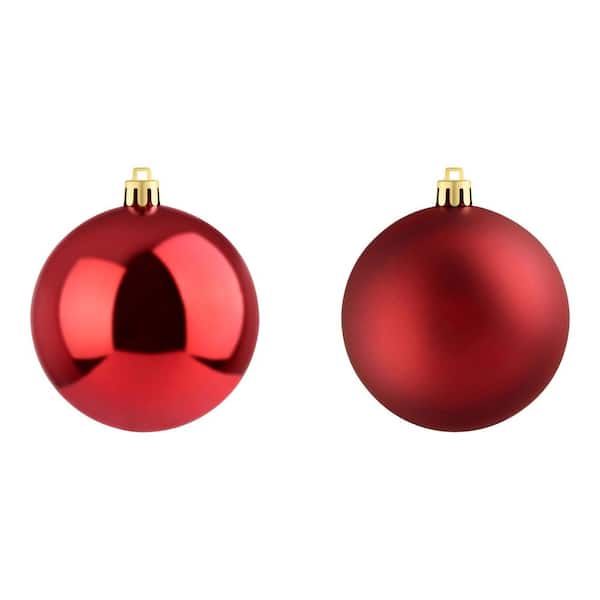 24-Piece Red Shatter-Resistant Ornaments