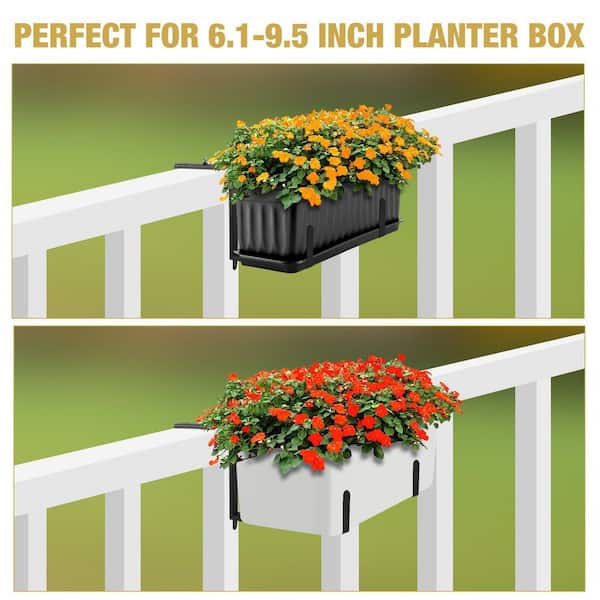 Misopily Adjustable Window Box Brackets Outdoor Heavy Duty Q235