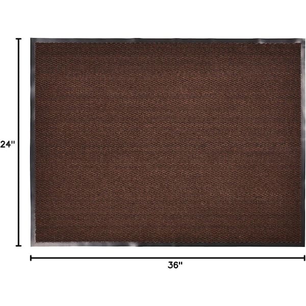 PVC Backing Brown-Black 24 in. x 36 in. Door Mat