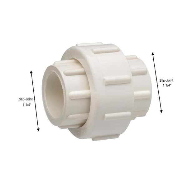 Homewerks Worldwide 1 1 4 In Pvc Slip Joint X Slip Joint Union 511 14 114 114h The Home Depot